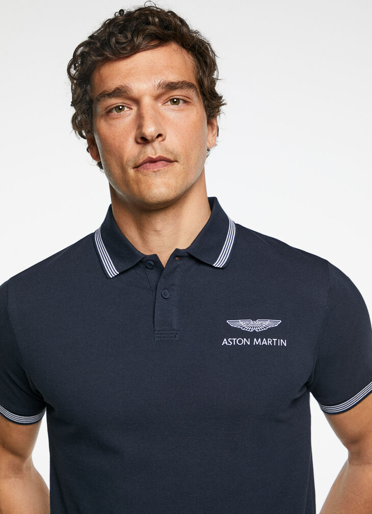 Motor inspired polo shirt