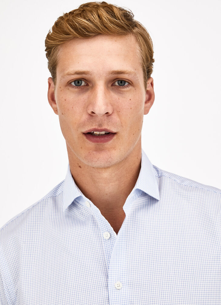Textured cotton dobby shirt