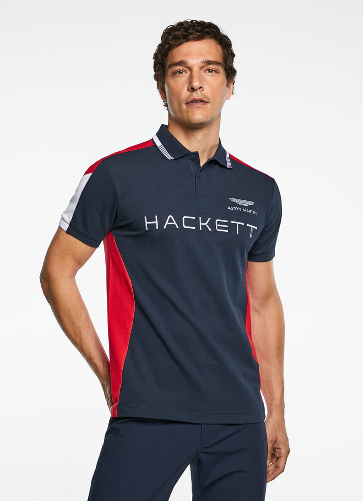 Motor inspired polo shirt