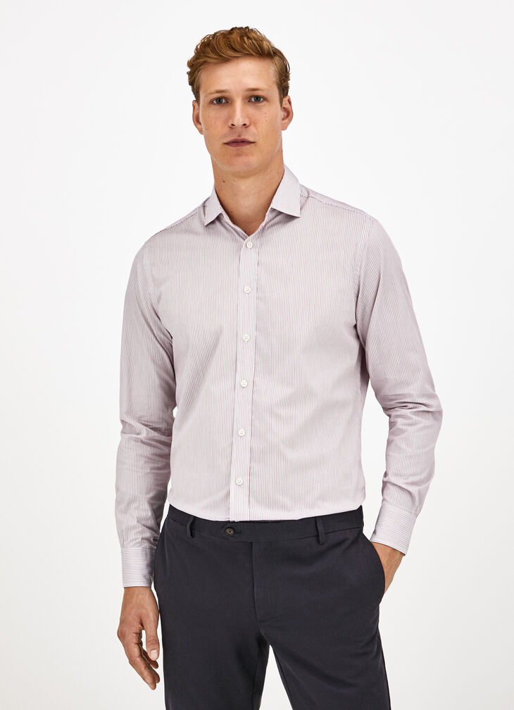 Bi-colour stripe shirt