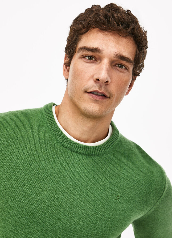 Lambswool crew neck jumper