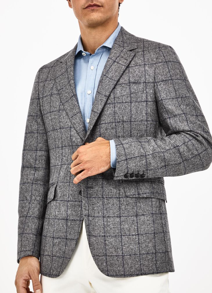 Windowpane check blazer