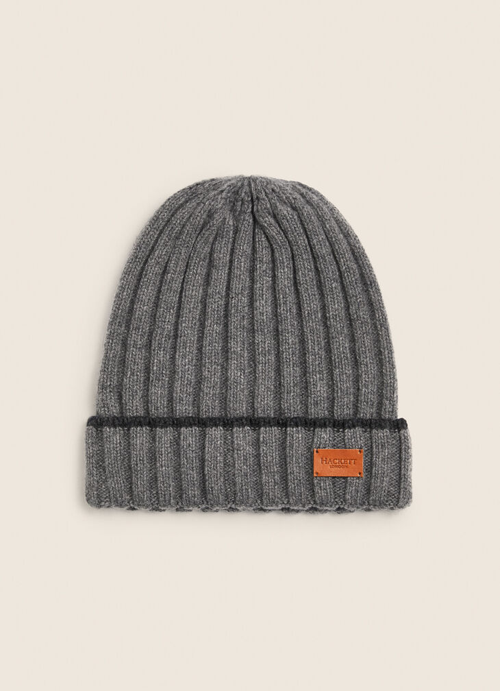 Ribbed beanie hat