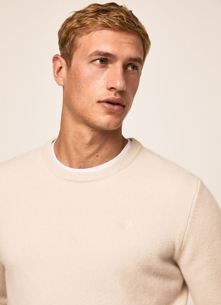 Lambswool crew neck jumper