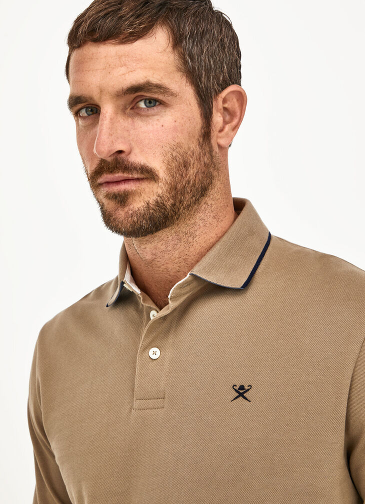 Long sleeve polo shirt