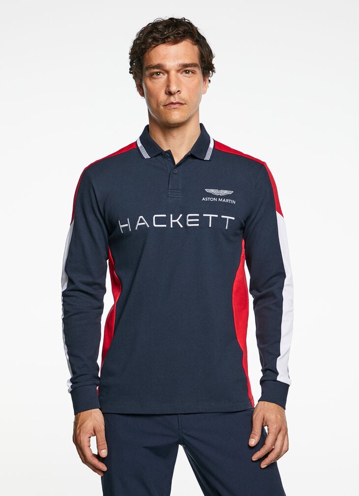 Motor inspired polo shirt