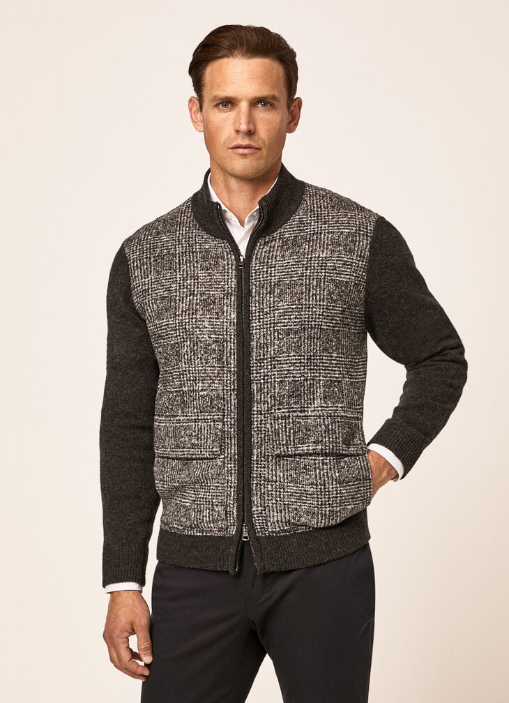 Prince of Wales knitted jacket