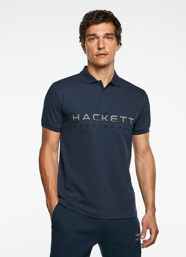 Embossed logo polo shirt