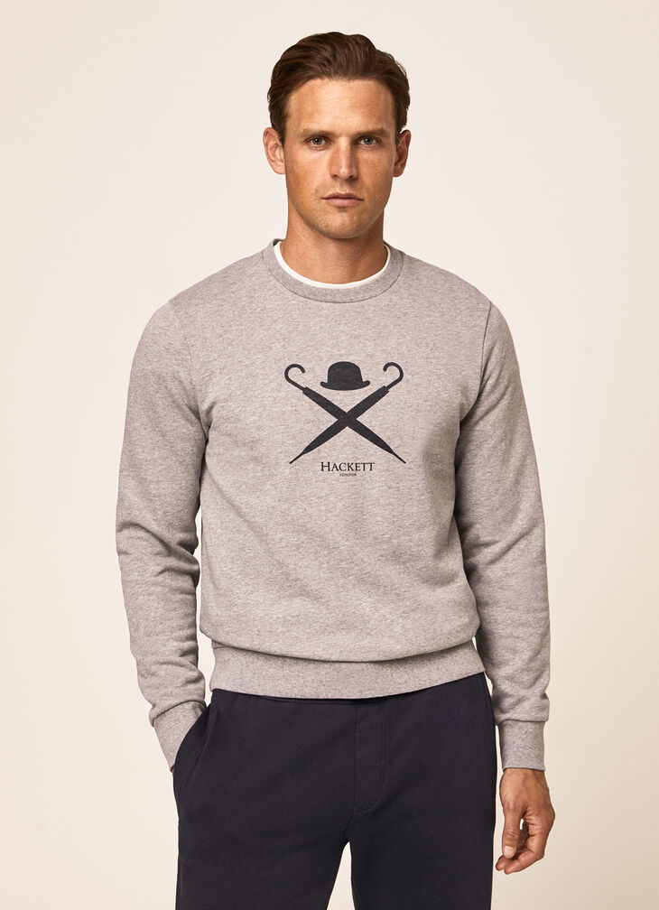 Crew neck cotton sweatshirt
