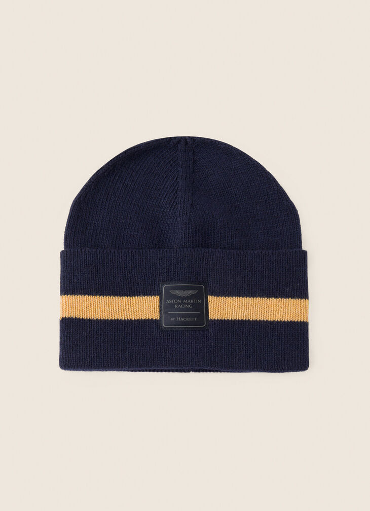 Contrast stripe beanie