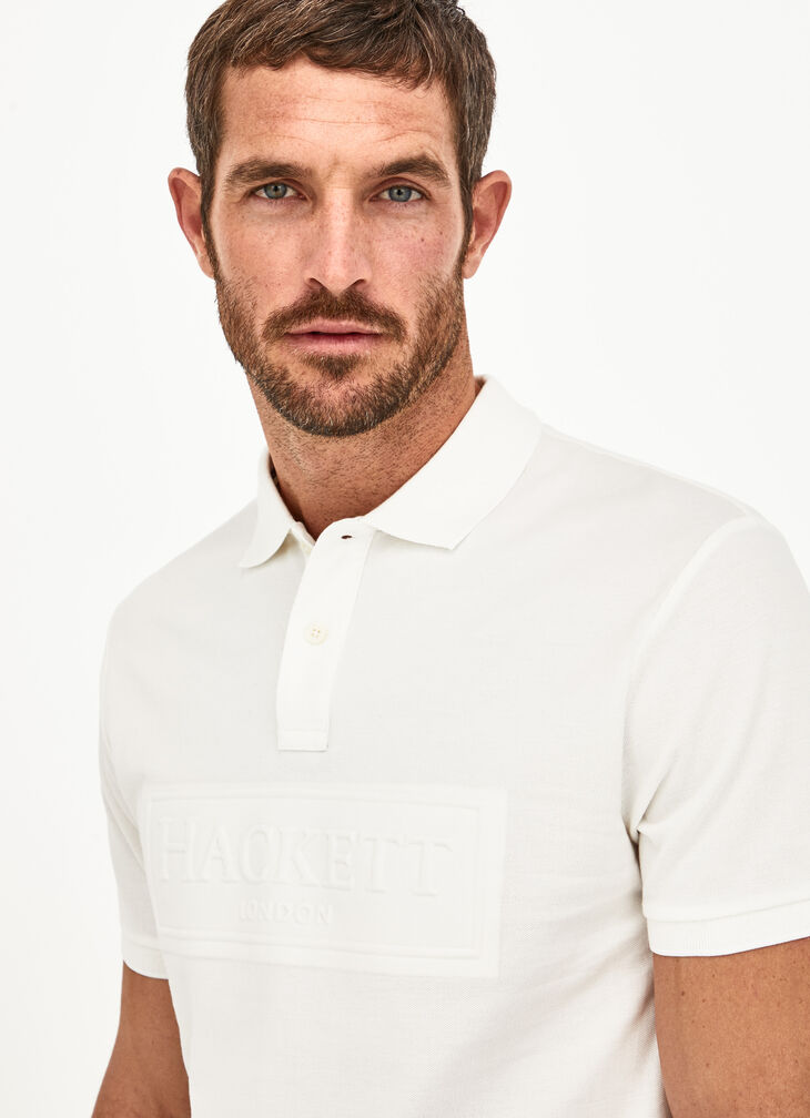 Embossed logo polo shirt