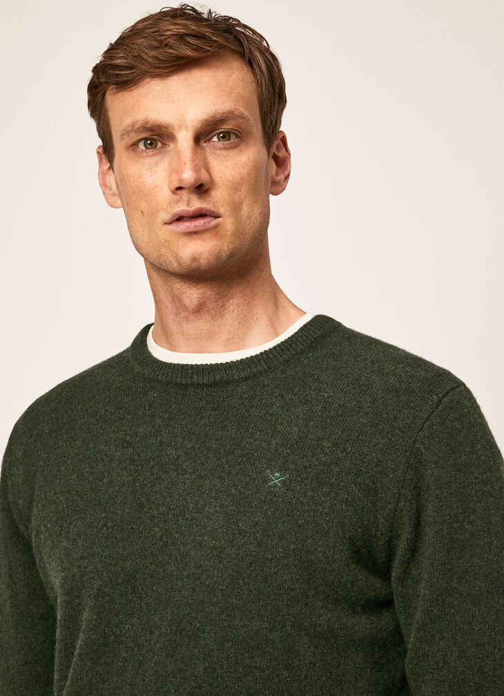 Lambswool crew neck jumper