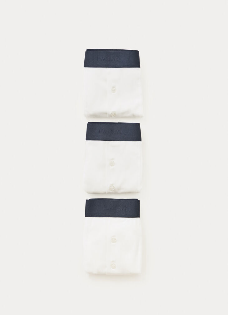 3-Pack organic cotton two-button trunk