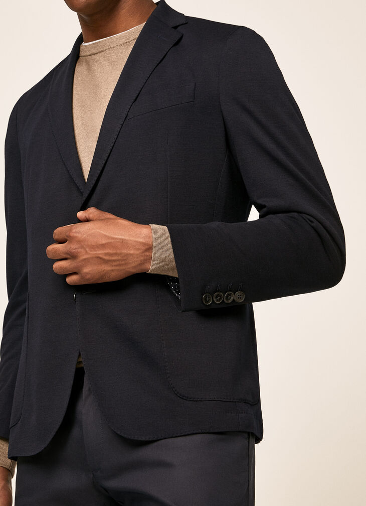 Plain wool blazer