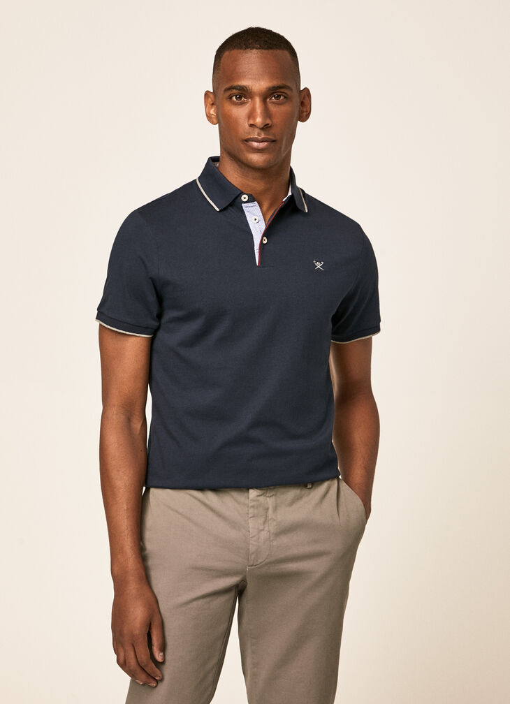 Tipped collar polo shirt
