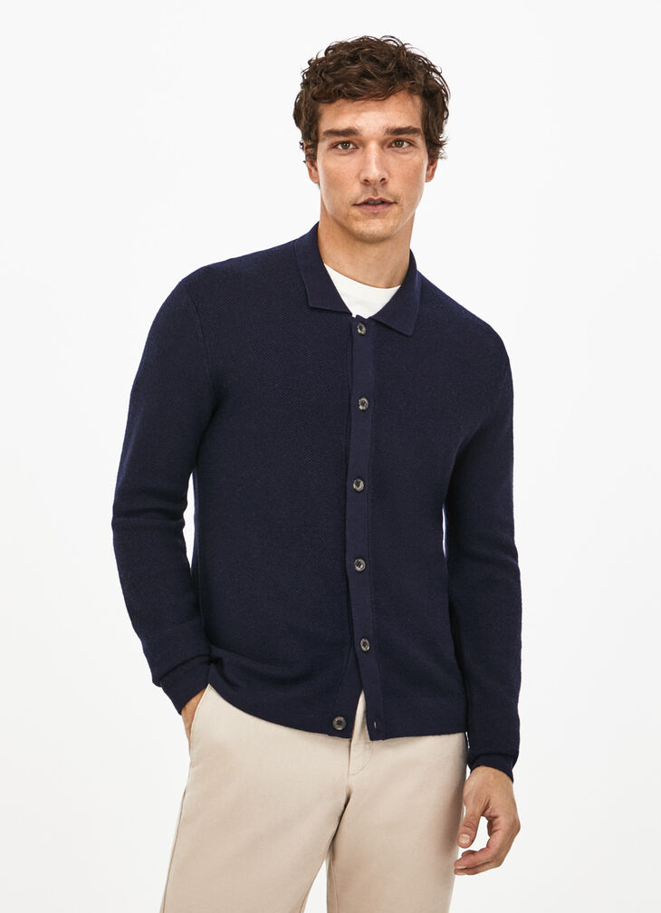 Merino wool knitted overshirt
