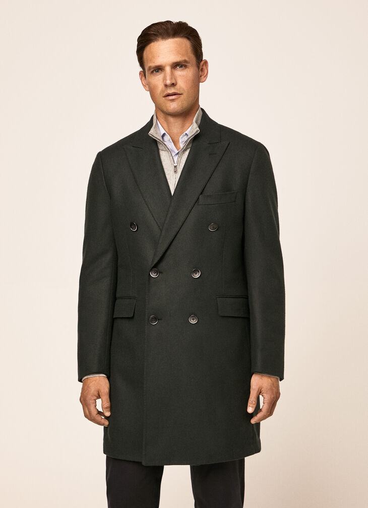Wool cashmere overcoat