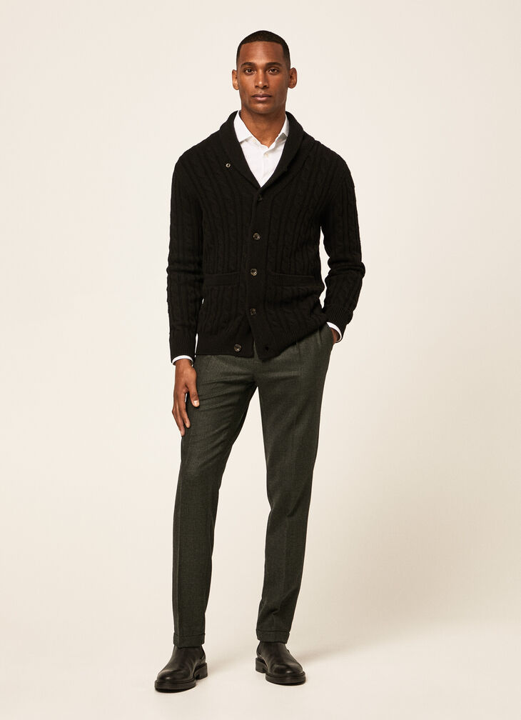 Shawl collar cardigan