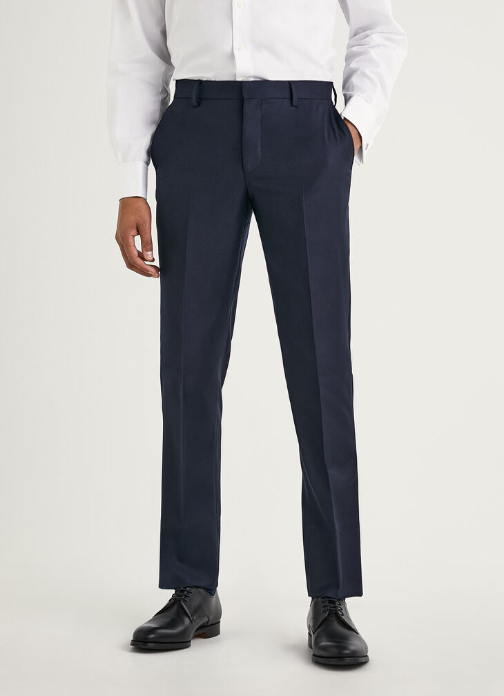 Plain wool trousers