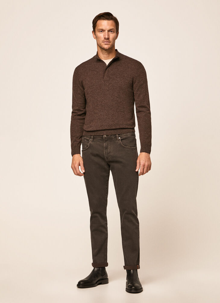 Brown denim jeans