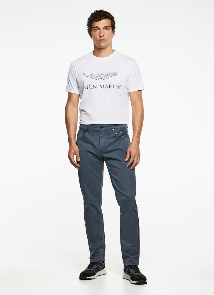 Grey denim trousers