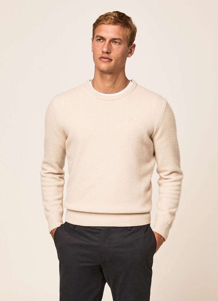 Lambswool crew neck jumper