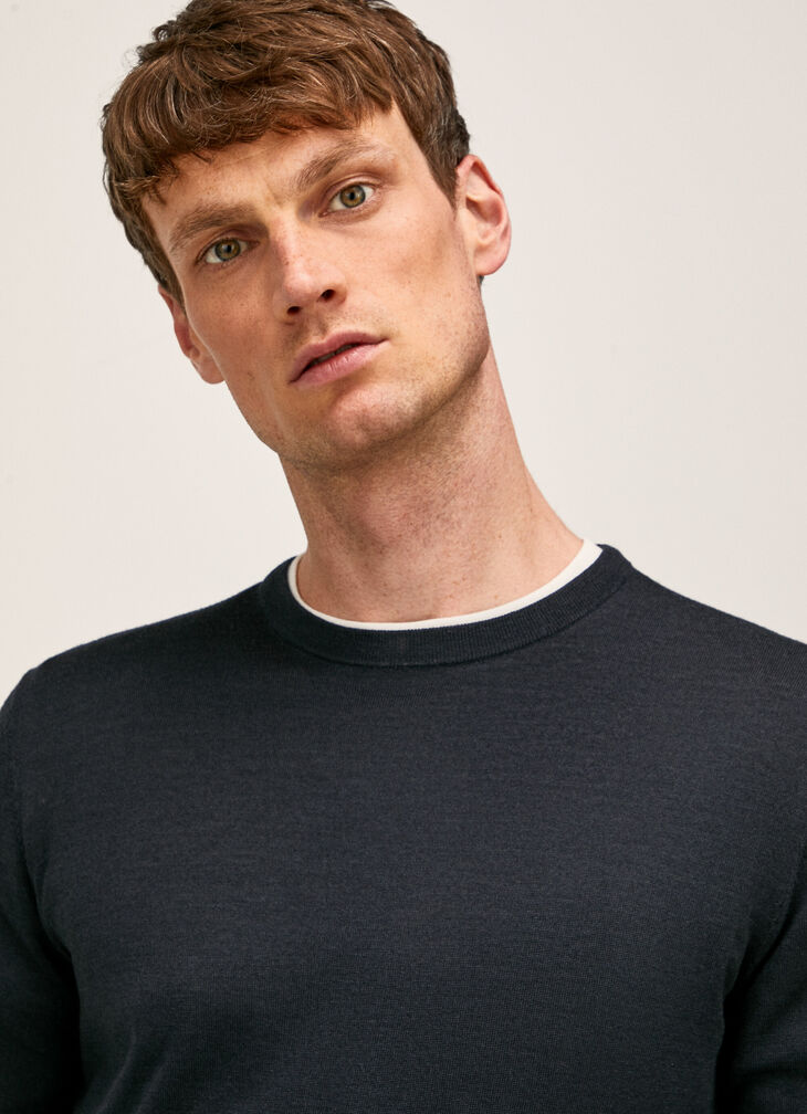 Merino wool silk jumper