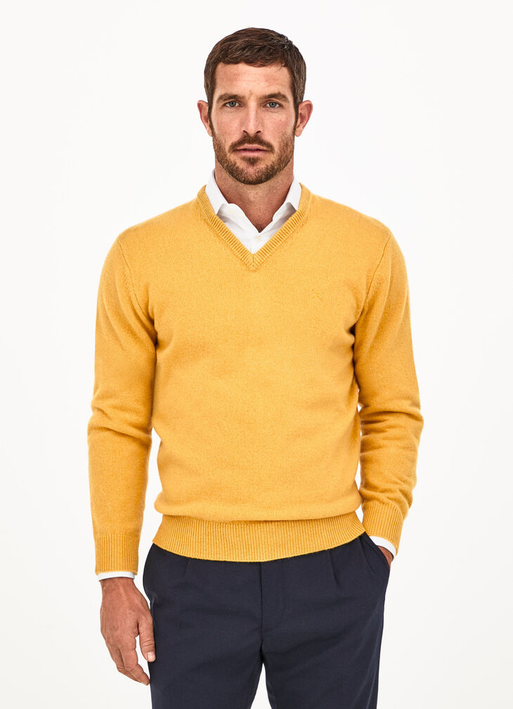 Lambswool V-neck jumper