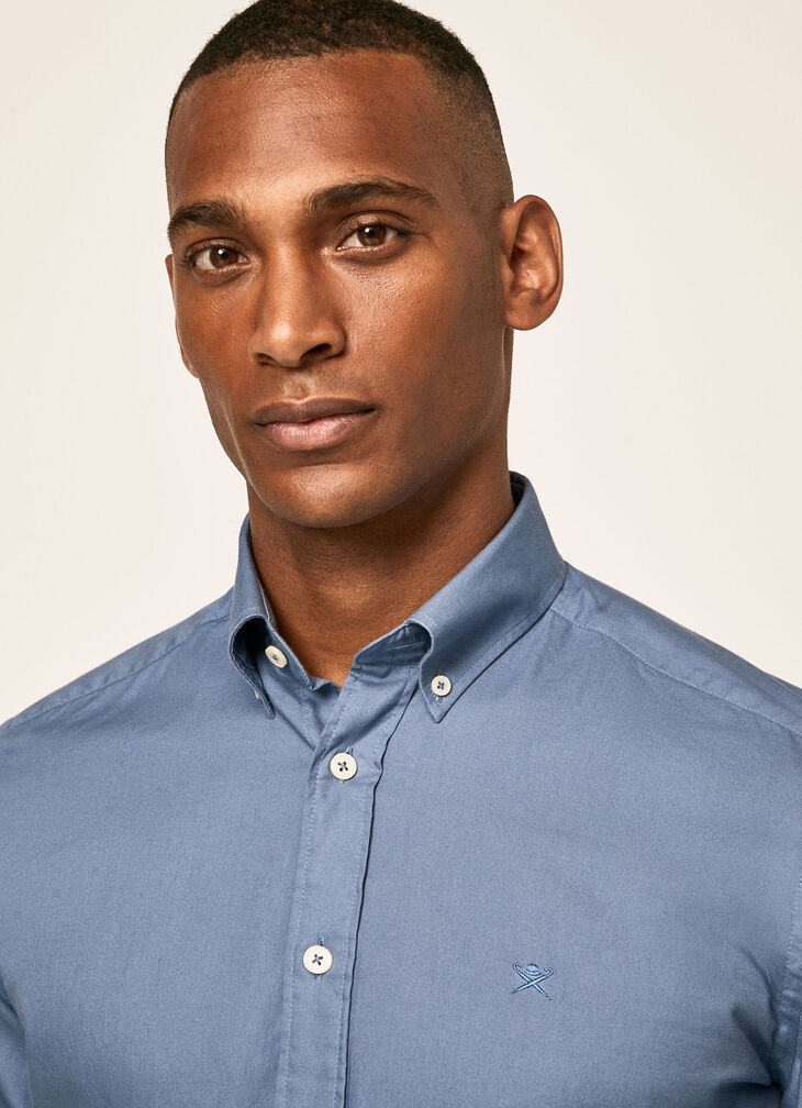 Garment dyed Oxford shirt