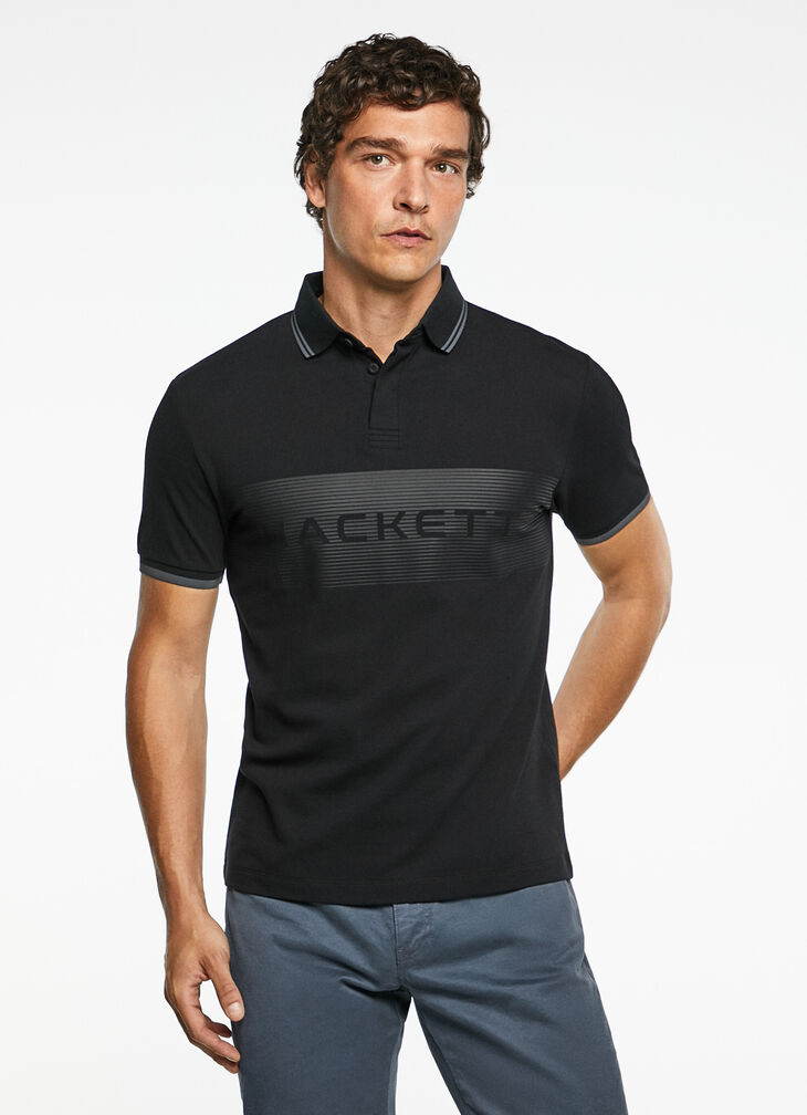 Logo print polo