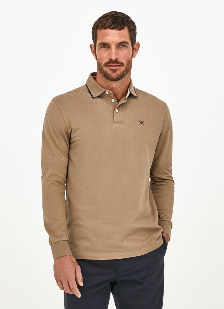 Long sleeve polo shirt