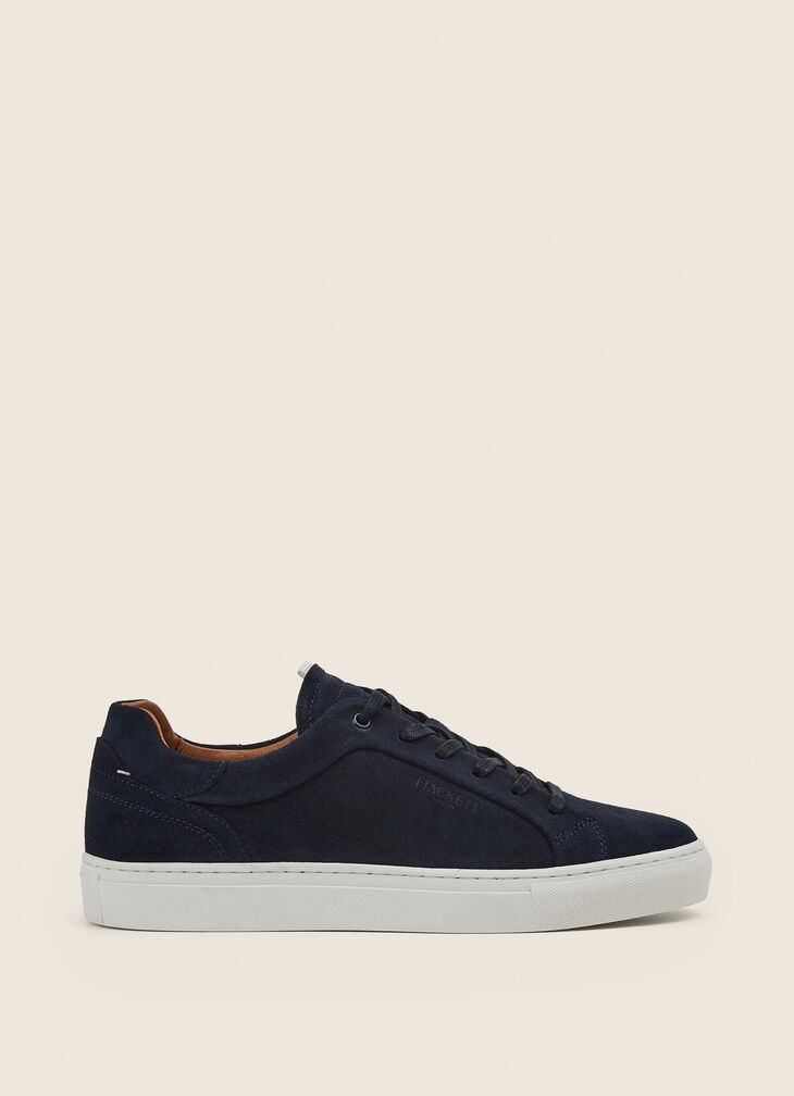 Leather cupsole trainers