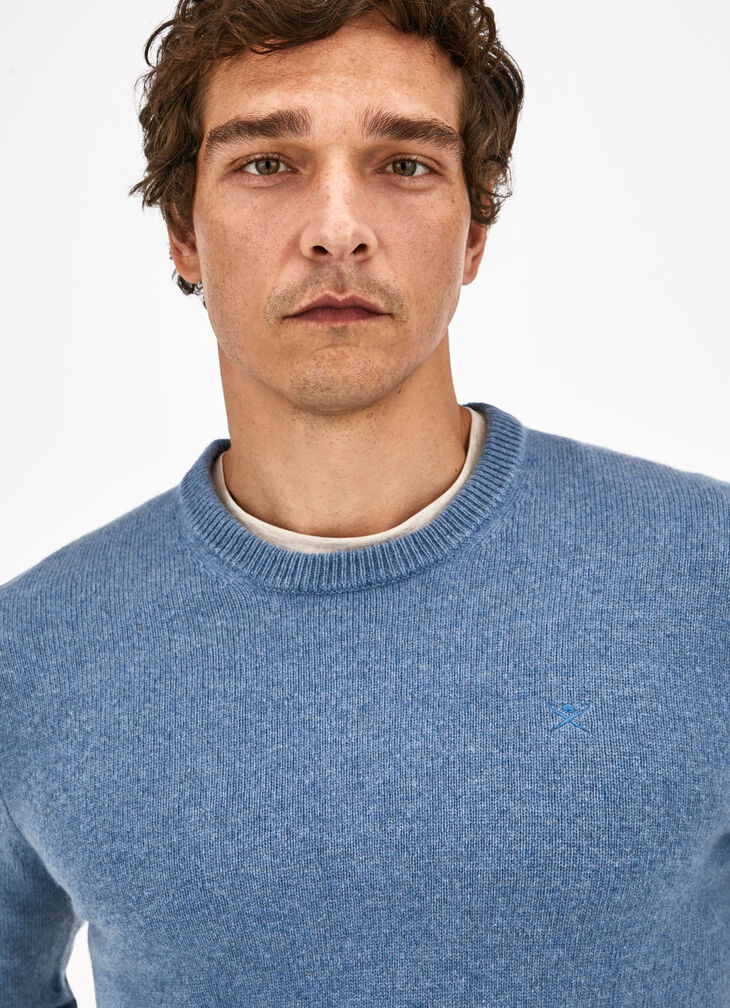 Lambswool crew neck jumper
