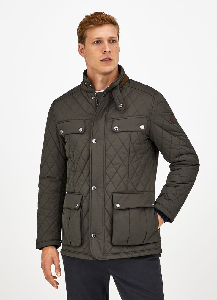Diamond quilted jacket