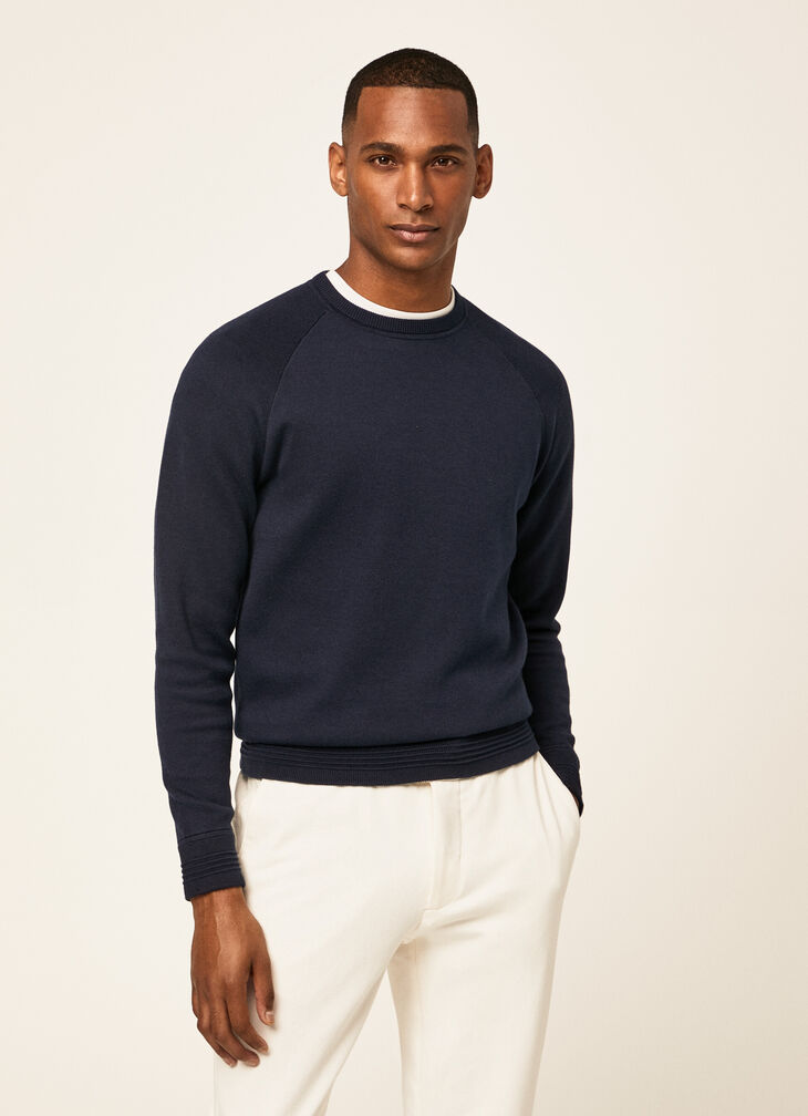 Cotton knitted sweatshirt