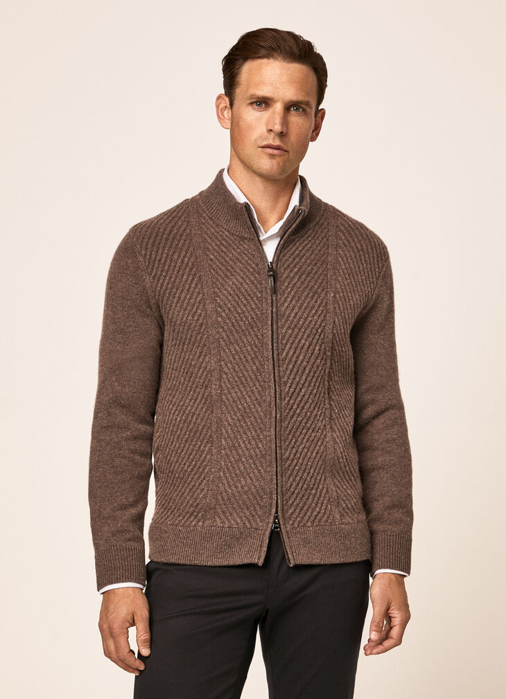 Herringbone hybrid jacket