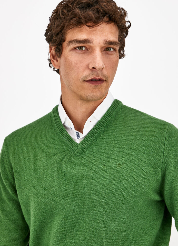Lambswool V-neck jumper