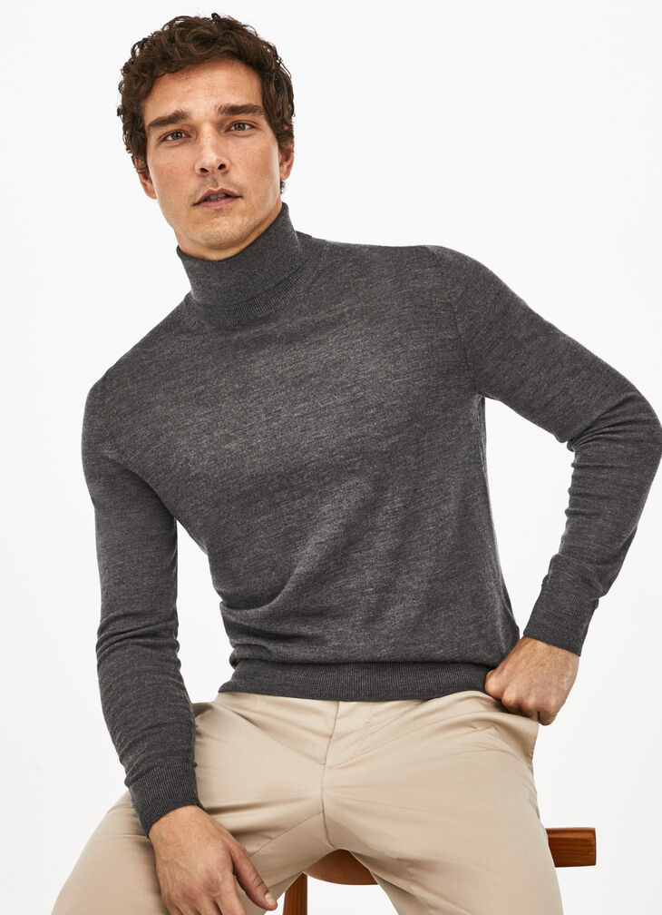 Roll neck merino jumper