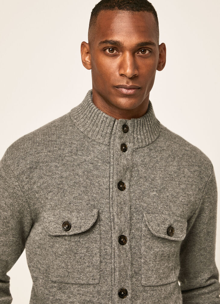 Fine knit jacket