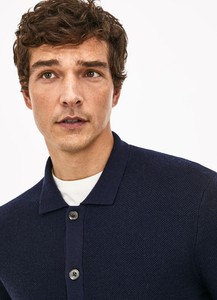 Merino wool knitted overshirt