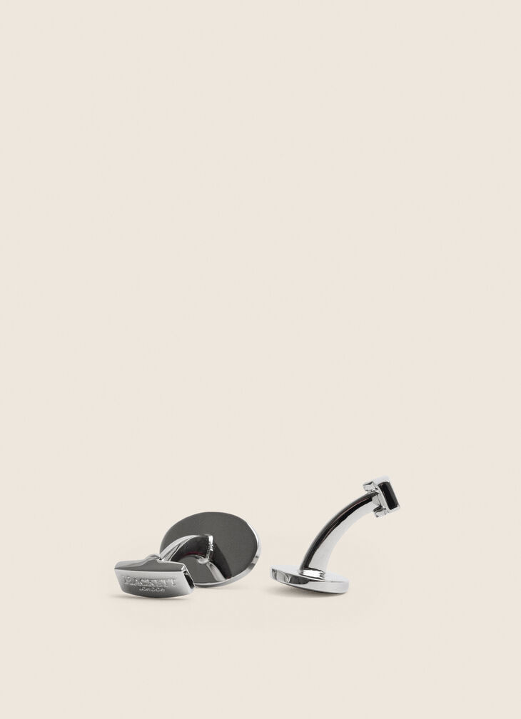Oval-shaped cufflinks