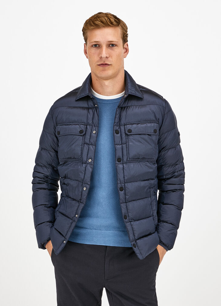 Long-fit quilted jacket