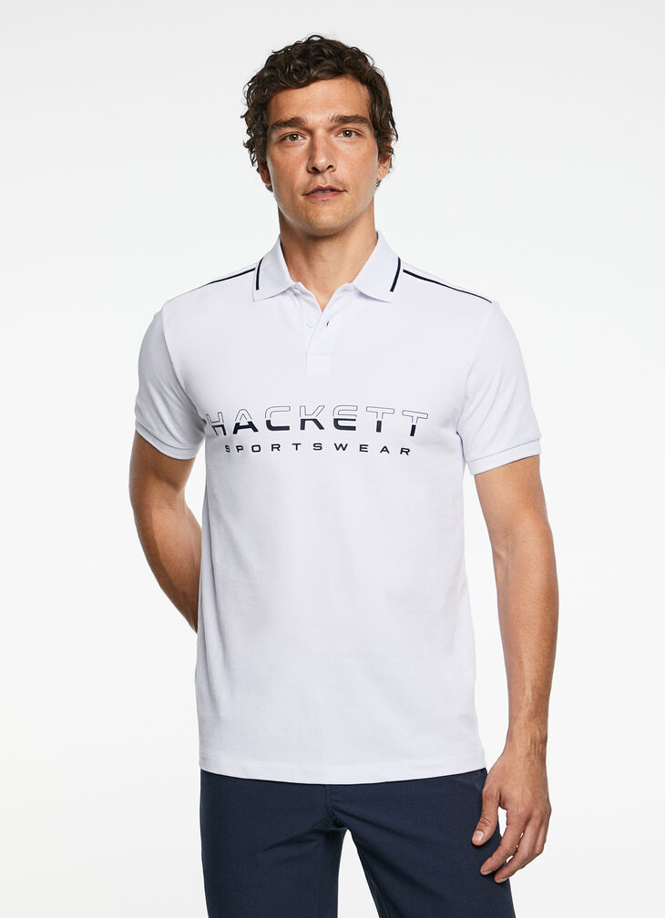 Motor inspired polo shirt