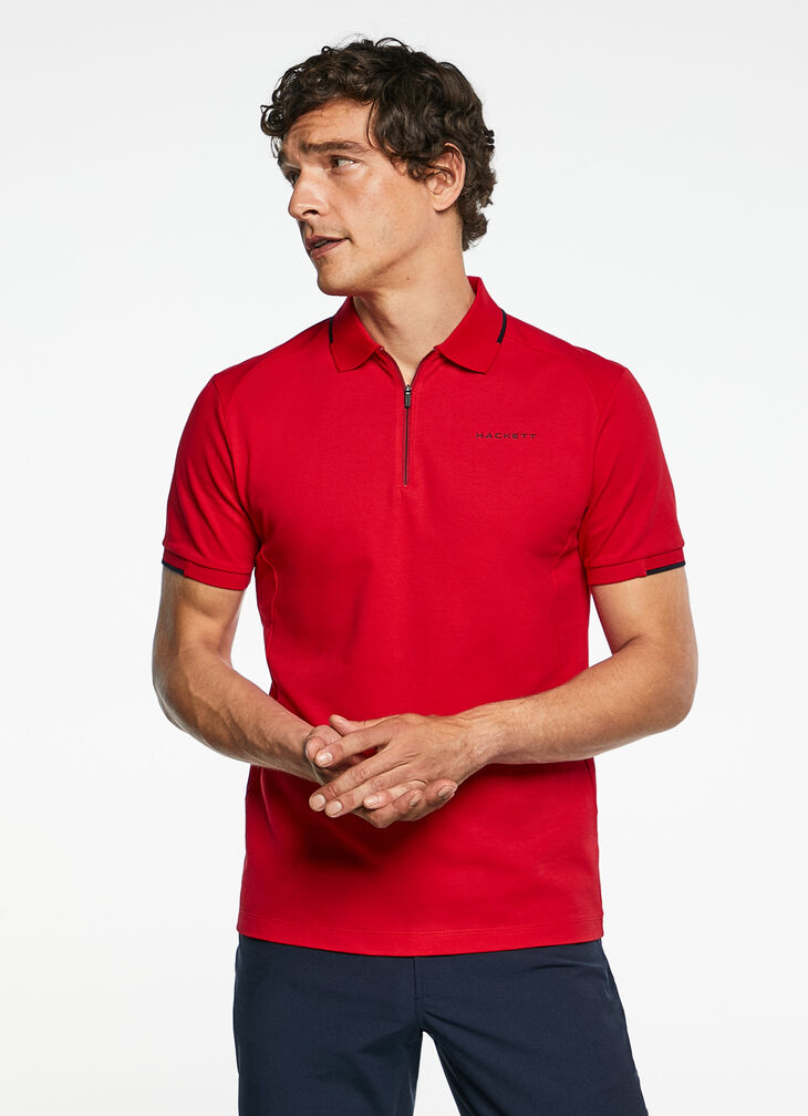 Cotton short sleeve polo