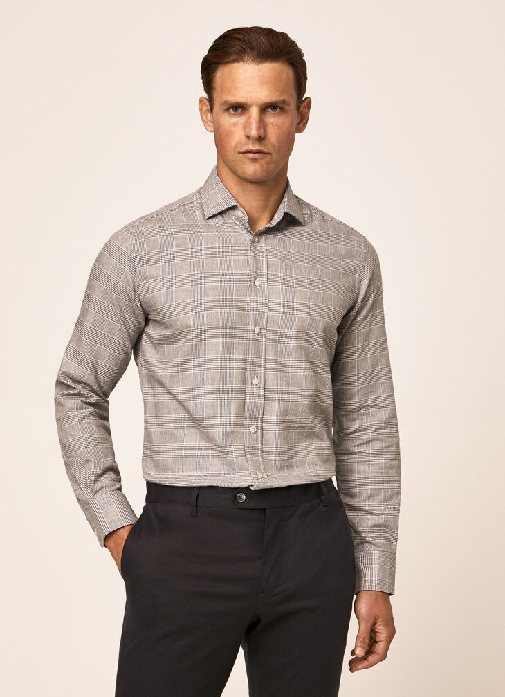 Texture plaid shirt