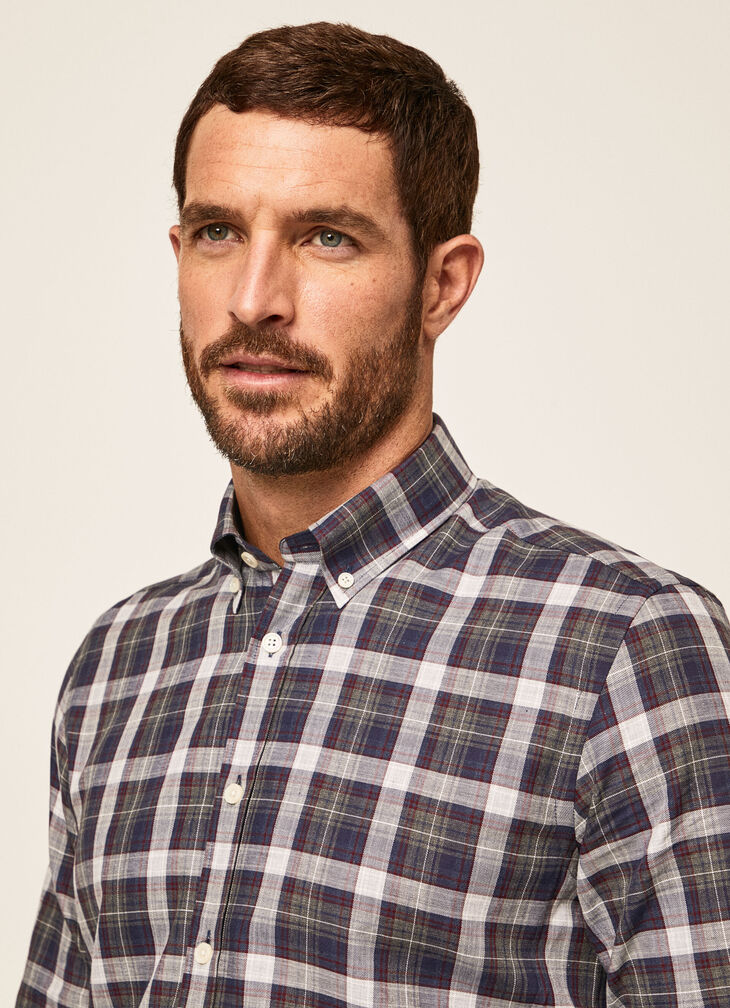 Texture plaid shirt
