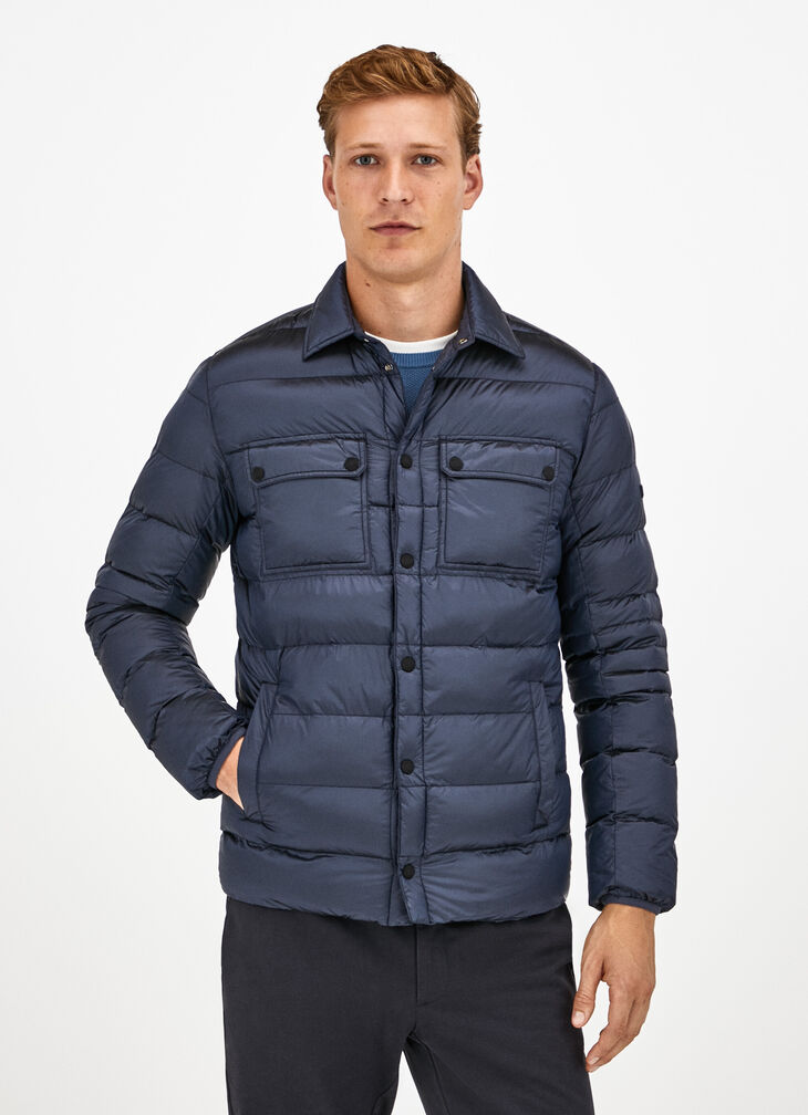 Long-fit quilted jacket