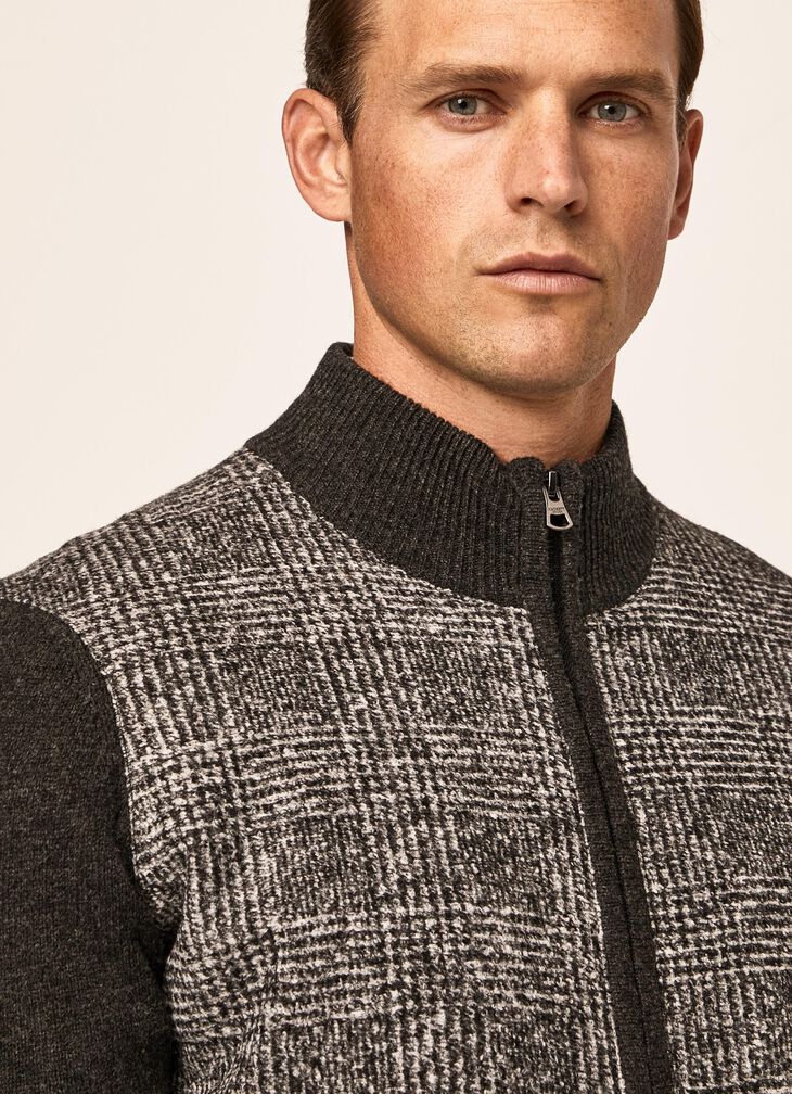 Prince of Wales knitted jacket
