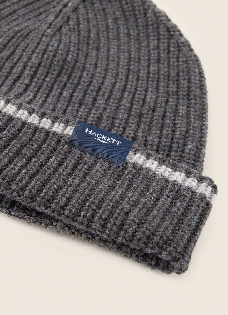 Contrast stripe beanie