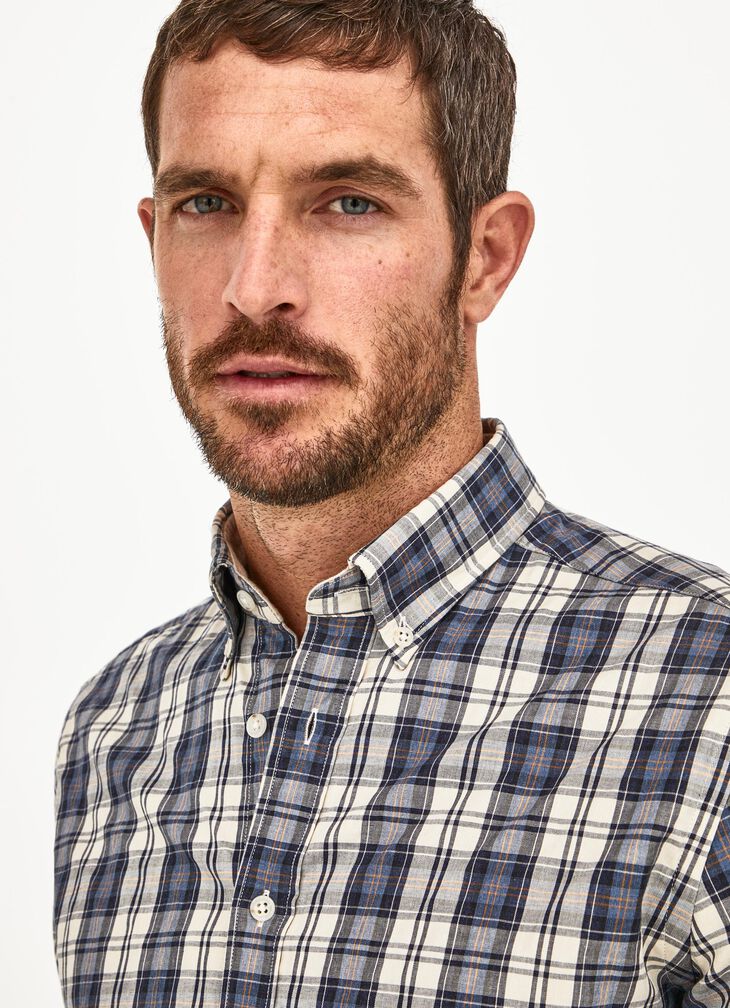 Texture plaid shirt